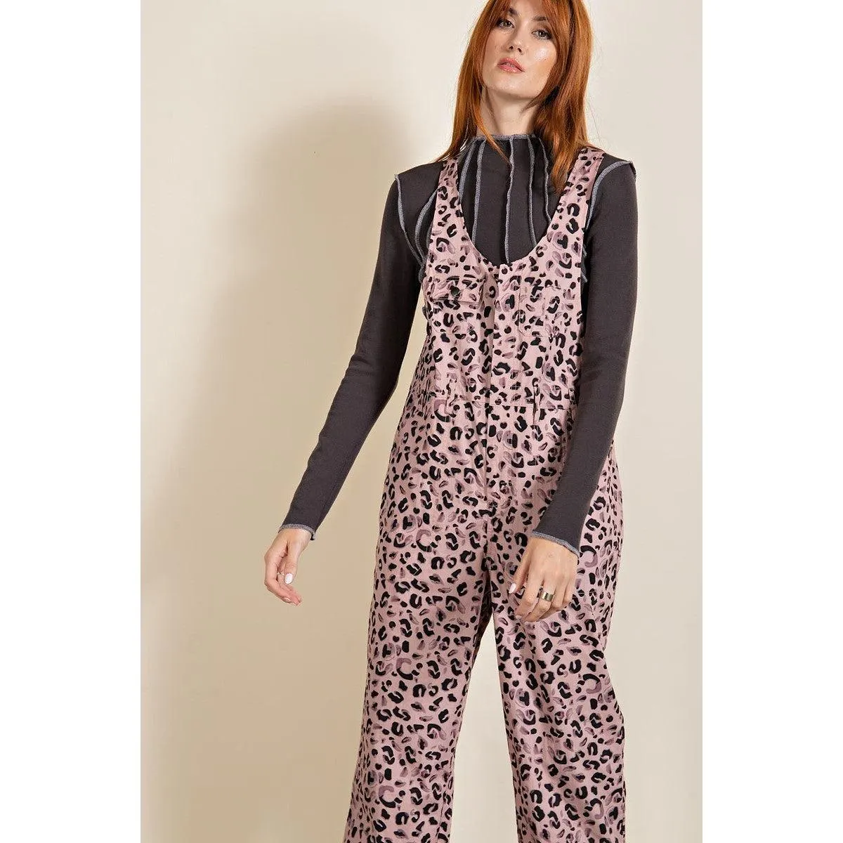 Animal/leopard Printed Jumpsuit