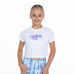 Ashley: 'Dance Fit' Print Boxy Crop Tee