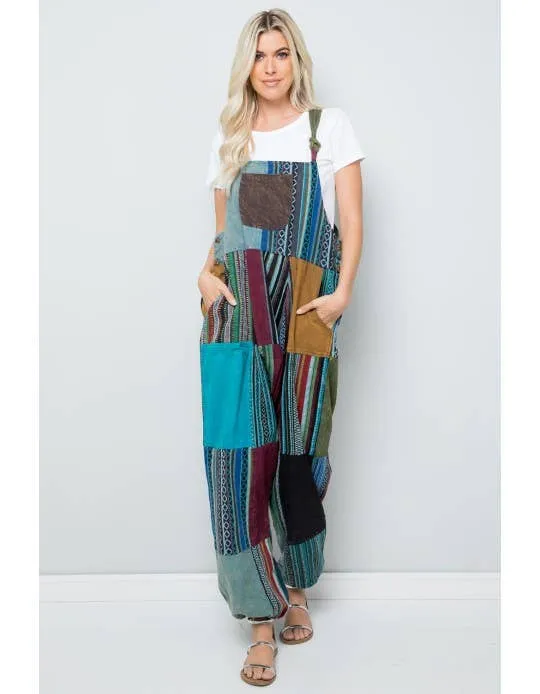 Assorted patchwork overall