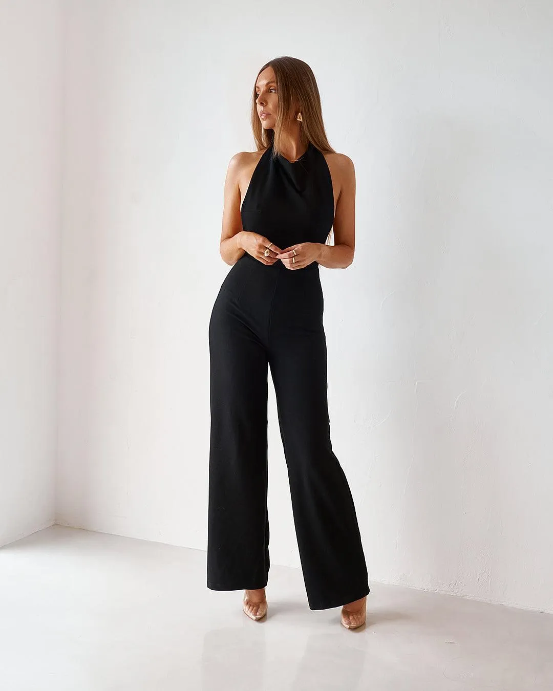 Backless Jumpsuit - Black