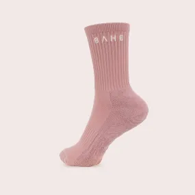 BAHE Grounded Grippy Crew Socks - Mauve