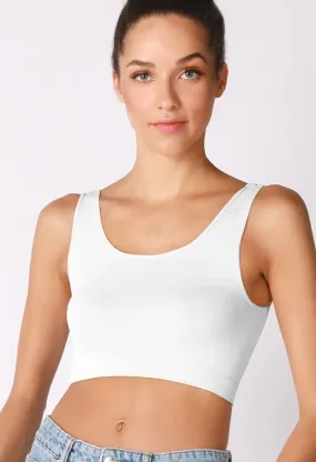 Basic Crop Top-White