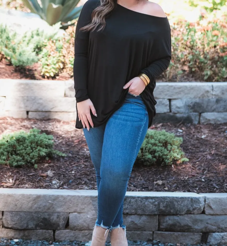 Basic Solid Long Sleeve Tunic