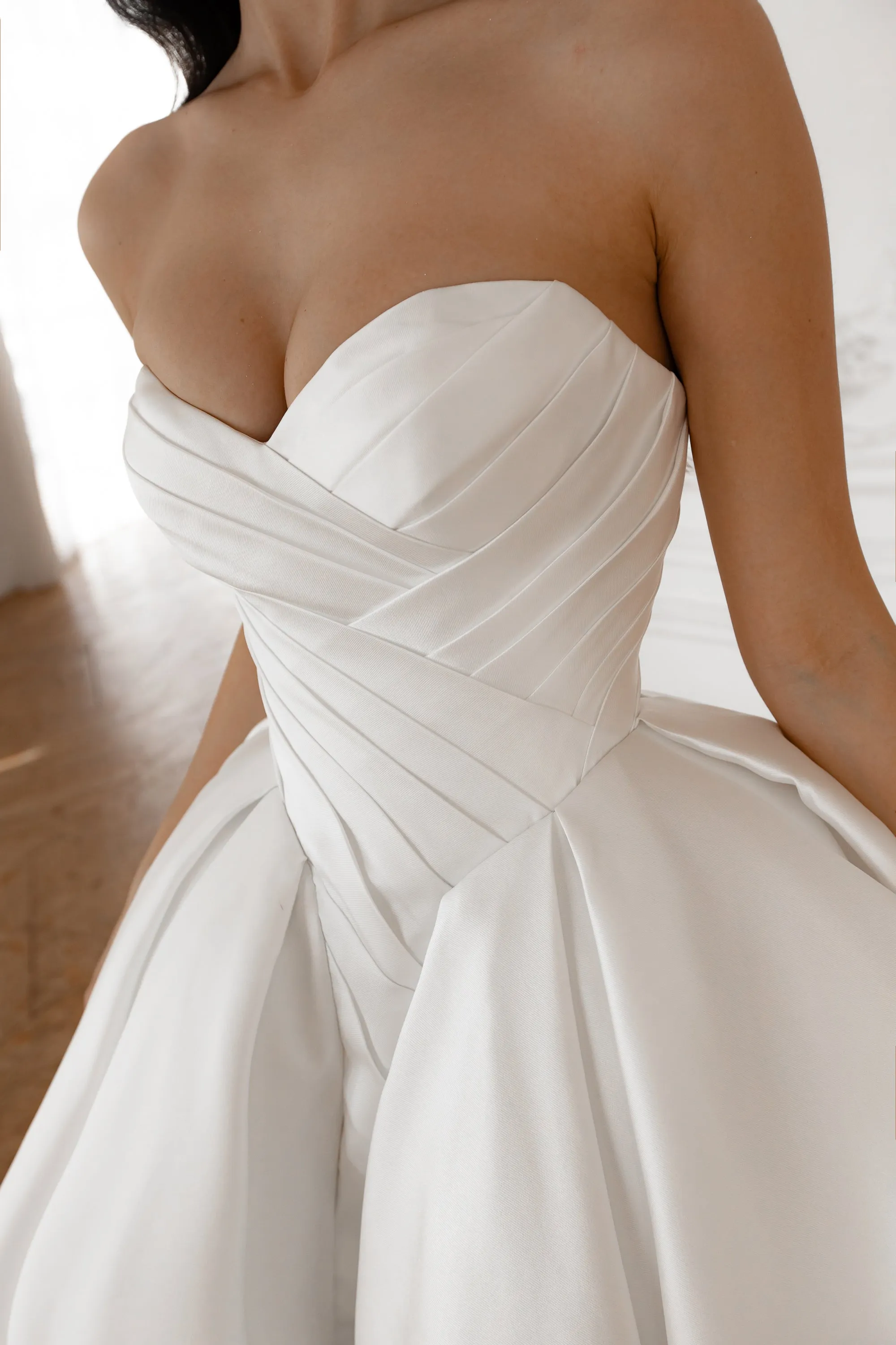 Basque Waist Wedding Gown Oceania