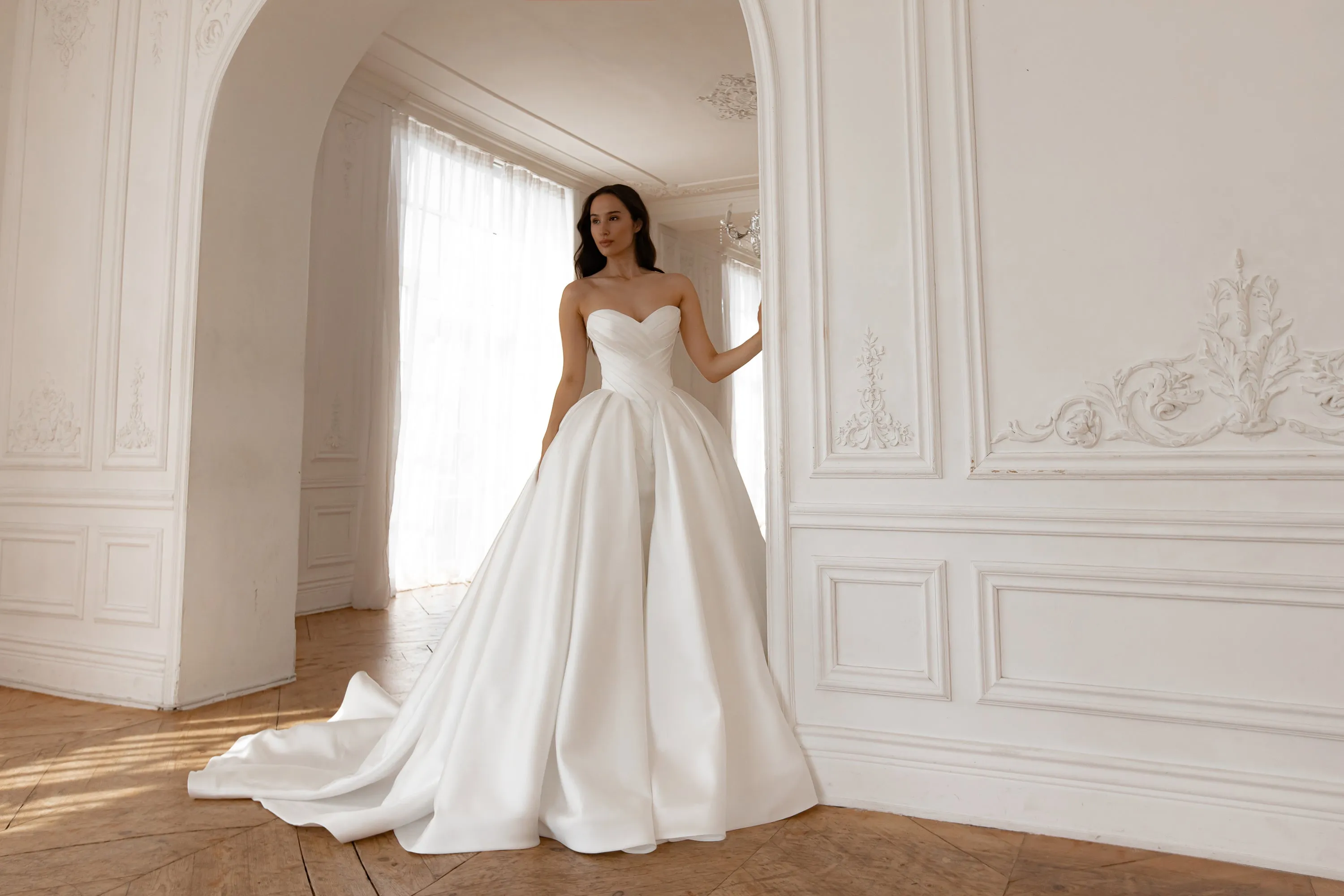 Basque Waist Wedding Gown Oceania