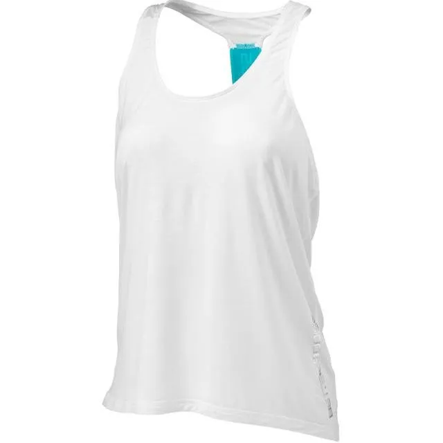 Better Bodies Athlete Loose Tank - White-Aqua