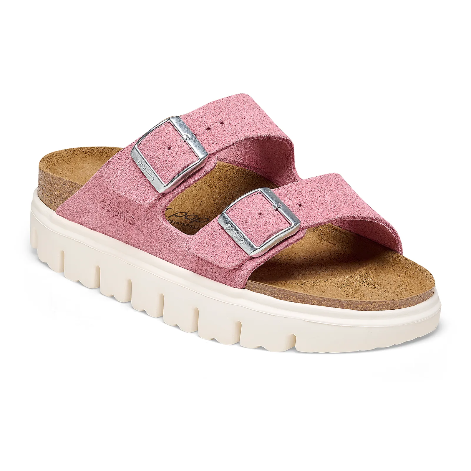 Birkenstock Arizona Chunky Slide Sandal (Women) - Candy Pink Suede