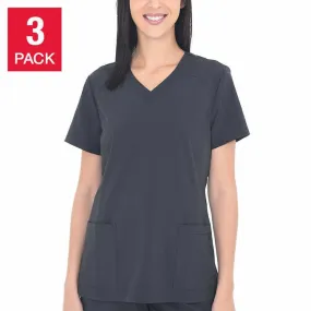 BT Supply Co Women's V-Neck Scrub 3-Pack Top