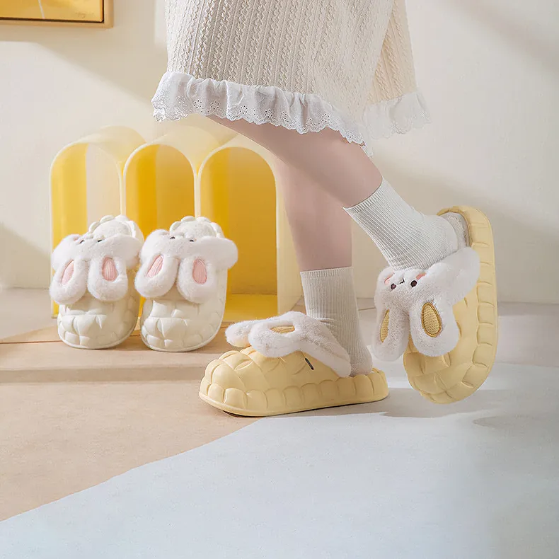 Bunny Waterproof Fluffy Winter Slippers MK18521