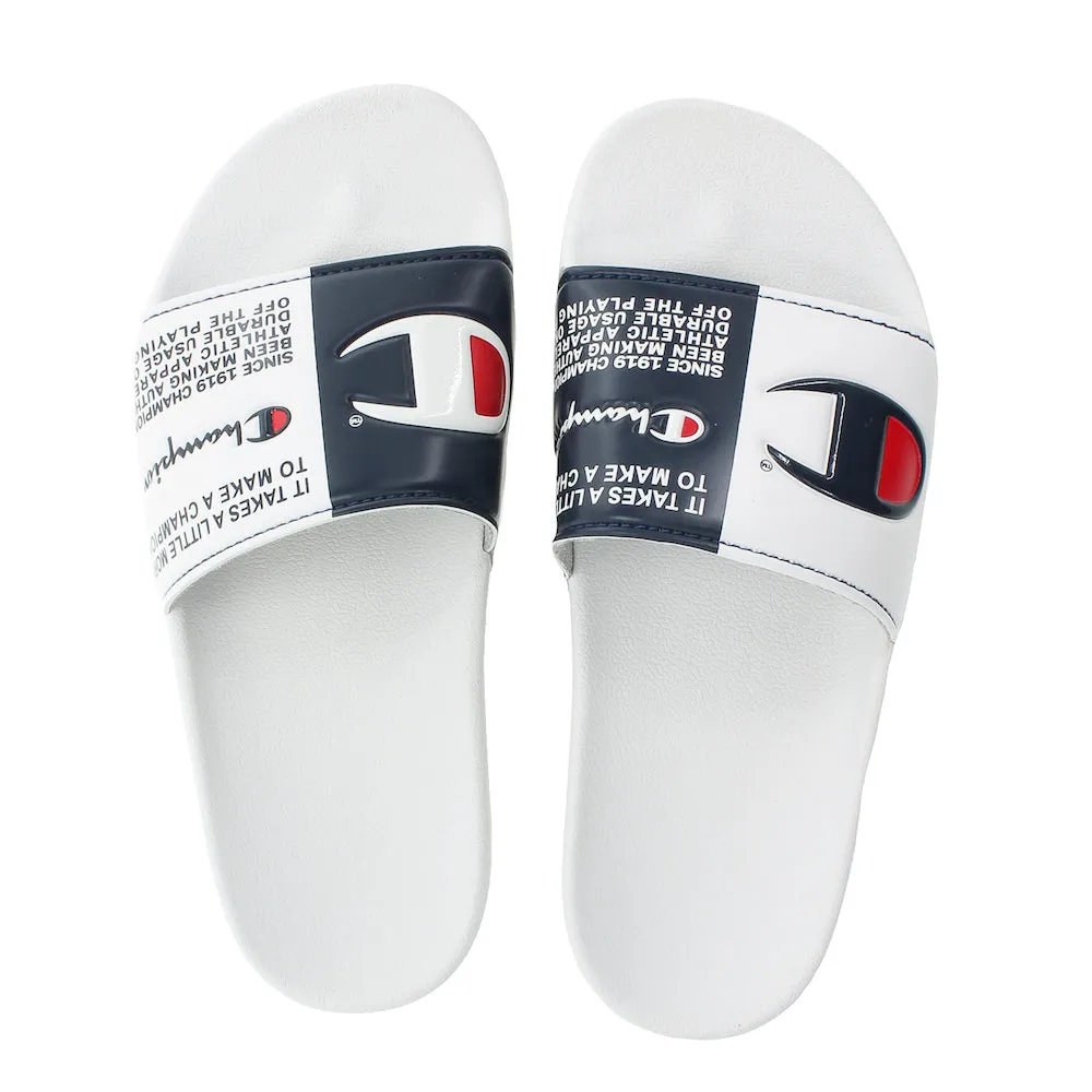 Champion IPO Split Jock White Slides