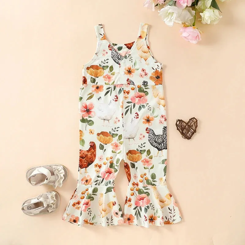 CHICKENS Bellbottom Jumpsuit