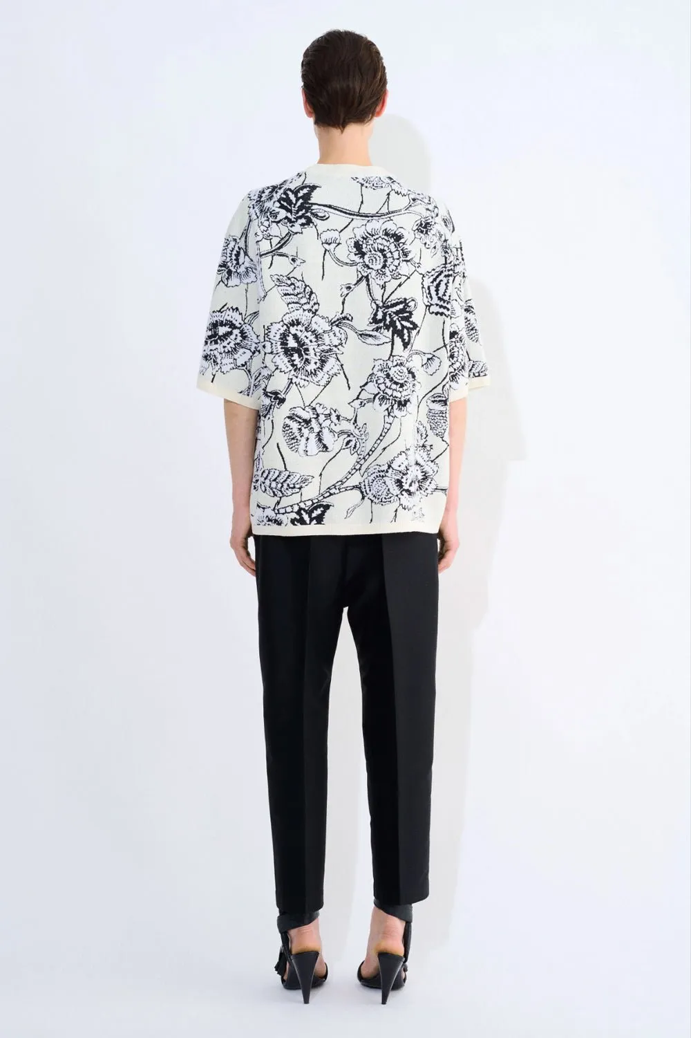 CHRISTIAN WIJNANTS Dianthus Jacquard Top in Off-White