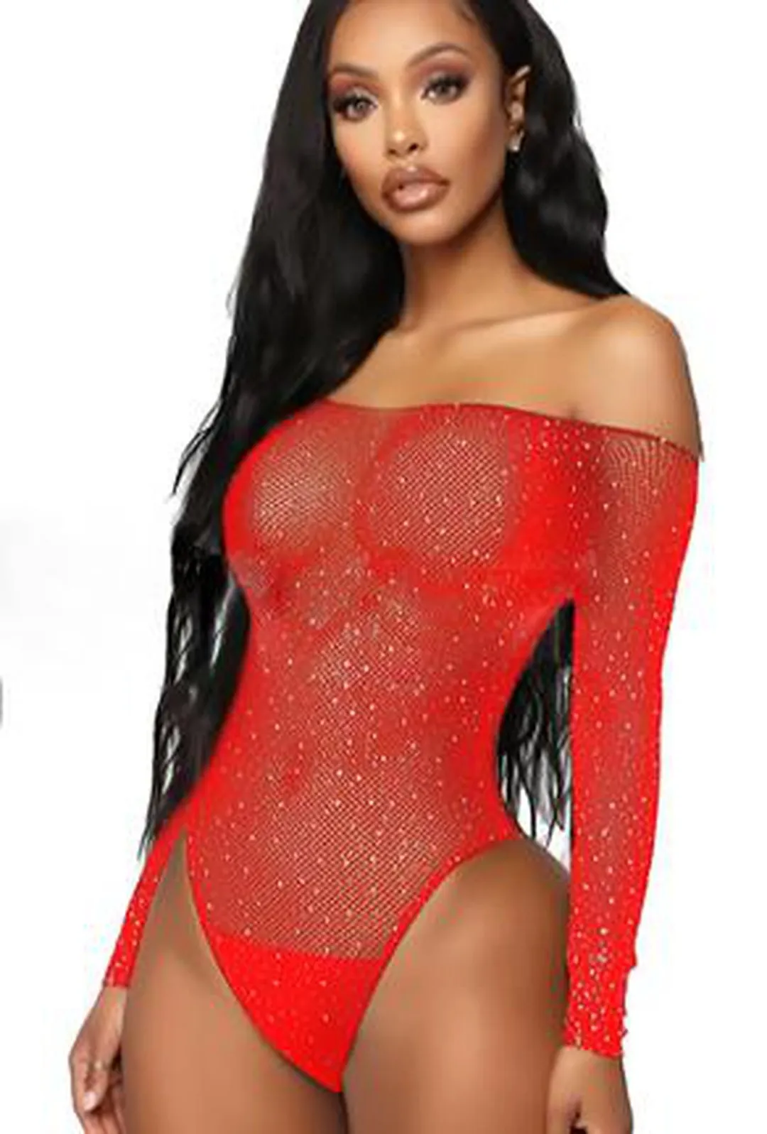 COLLEEN - MESH RHINESTONE LINGERIE