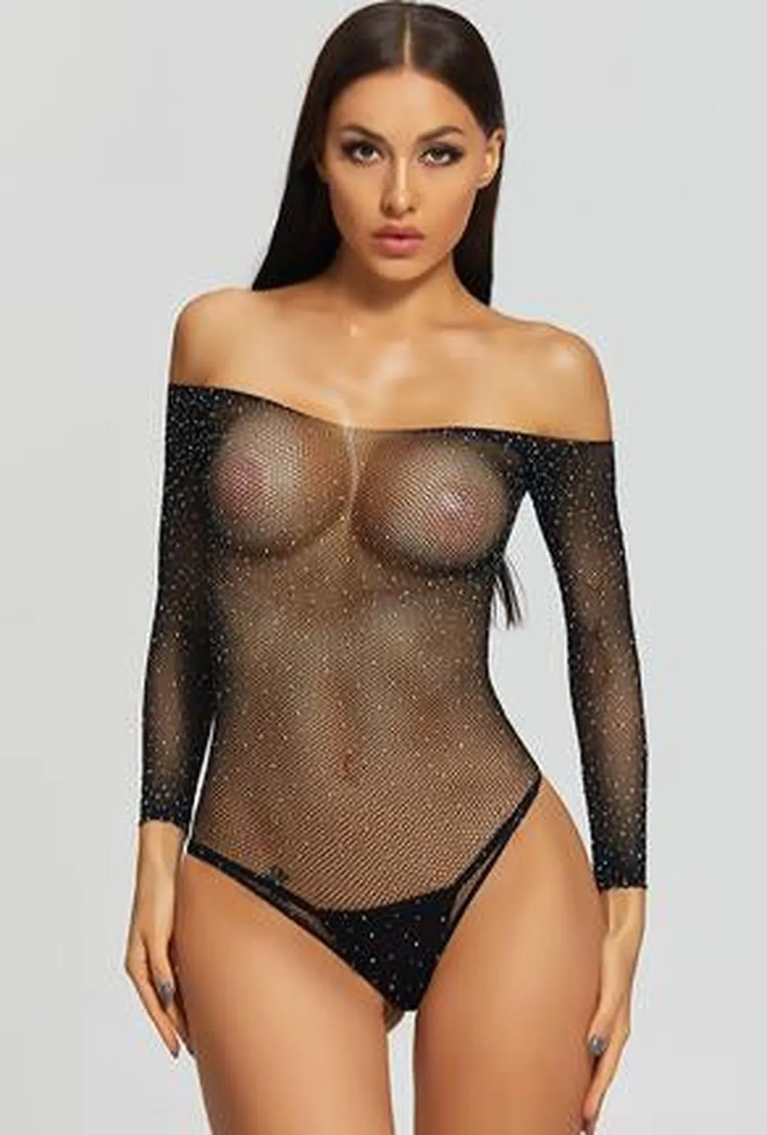 COLLEEN - MESH RHINESTONE LINGERIE