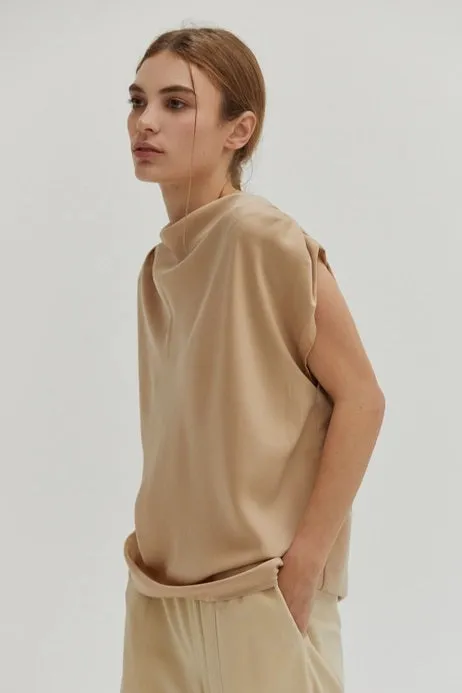 Cowl Neck Satin Top