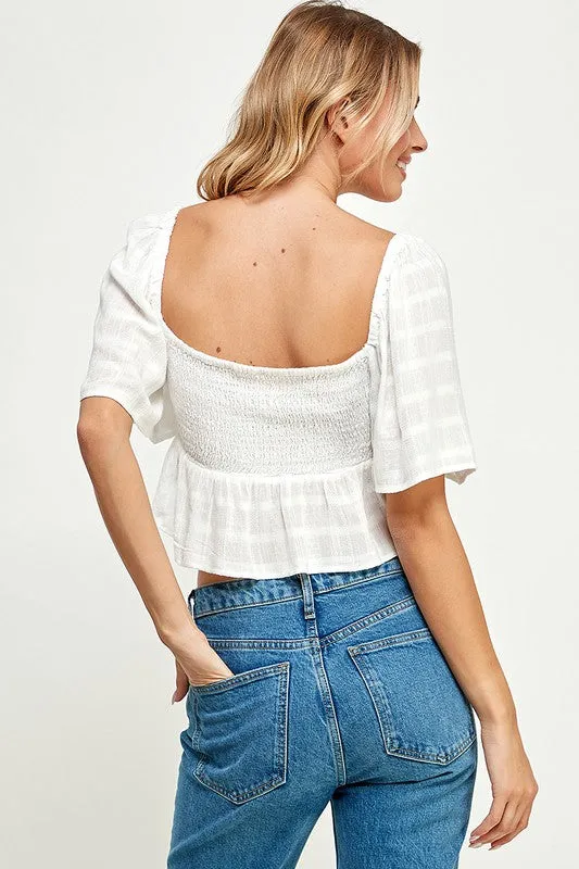 Crochet Detail Crop Top