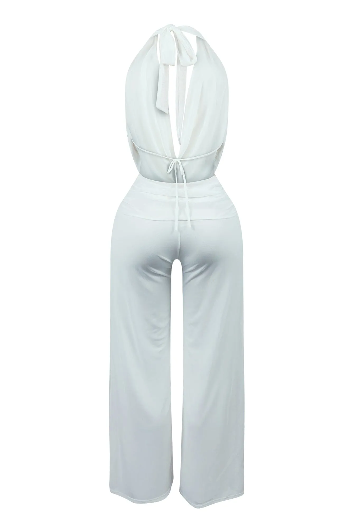 Evie Mesh Cowl Neck Jumpsuit