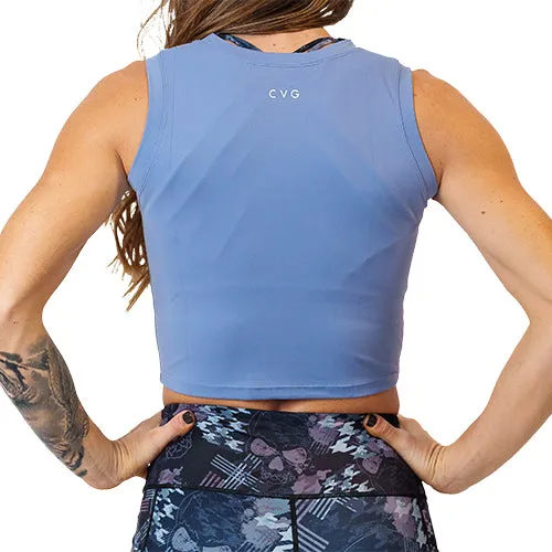 Fitted Crop Top | Blue