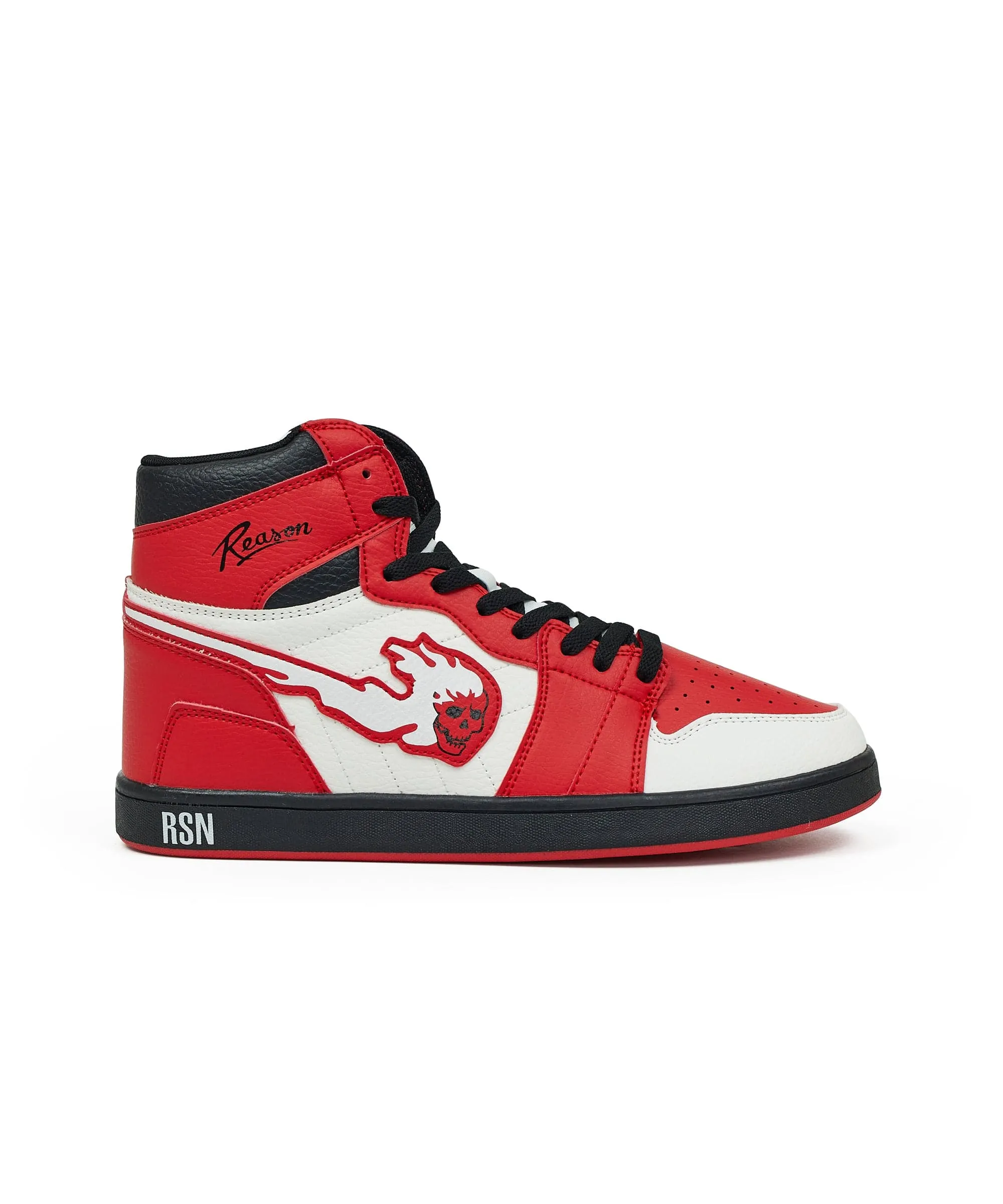 Flaming Skull Sneakers - Red