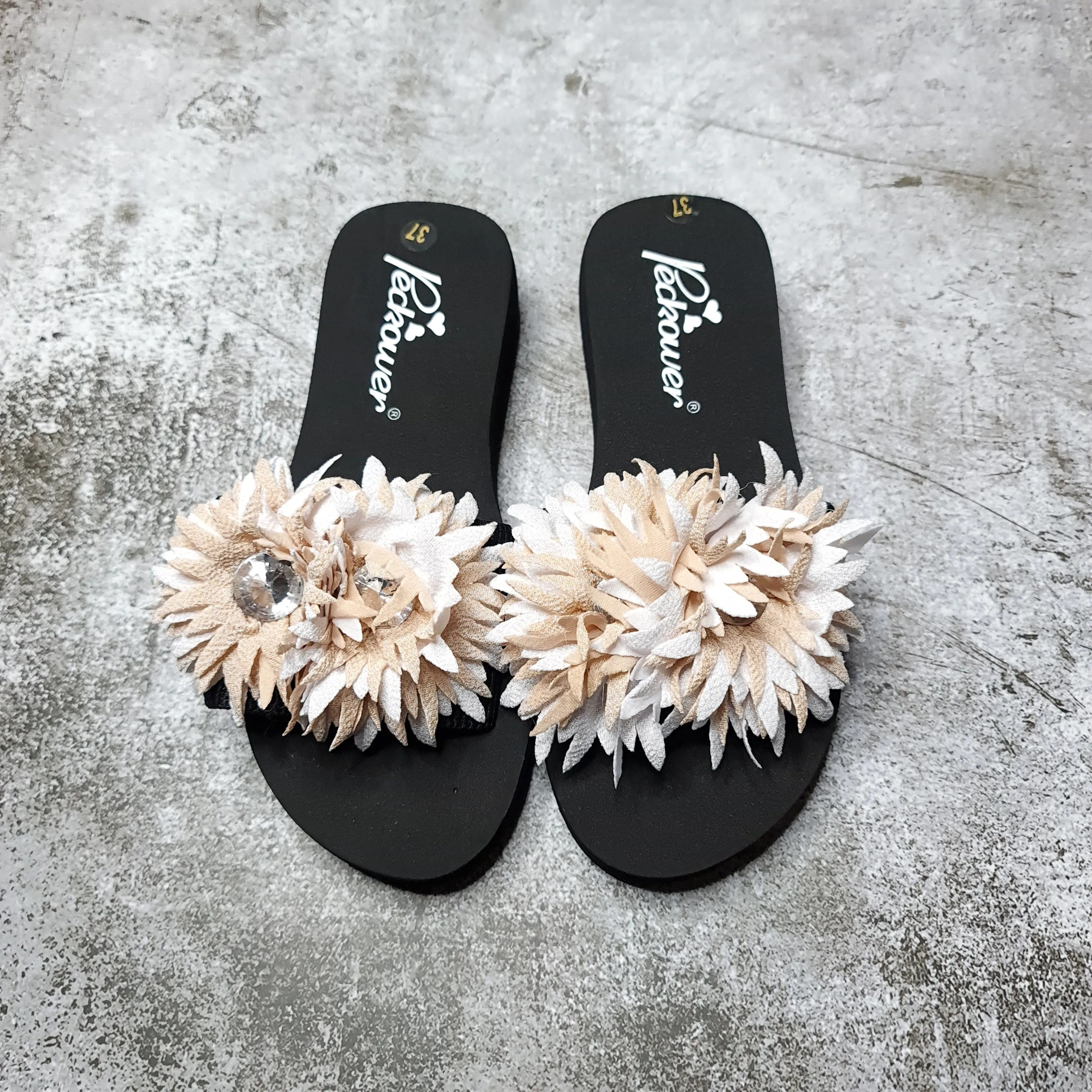 Floral Slippers in Wedge FHI-014