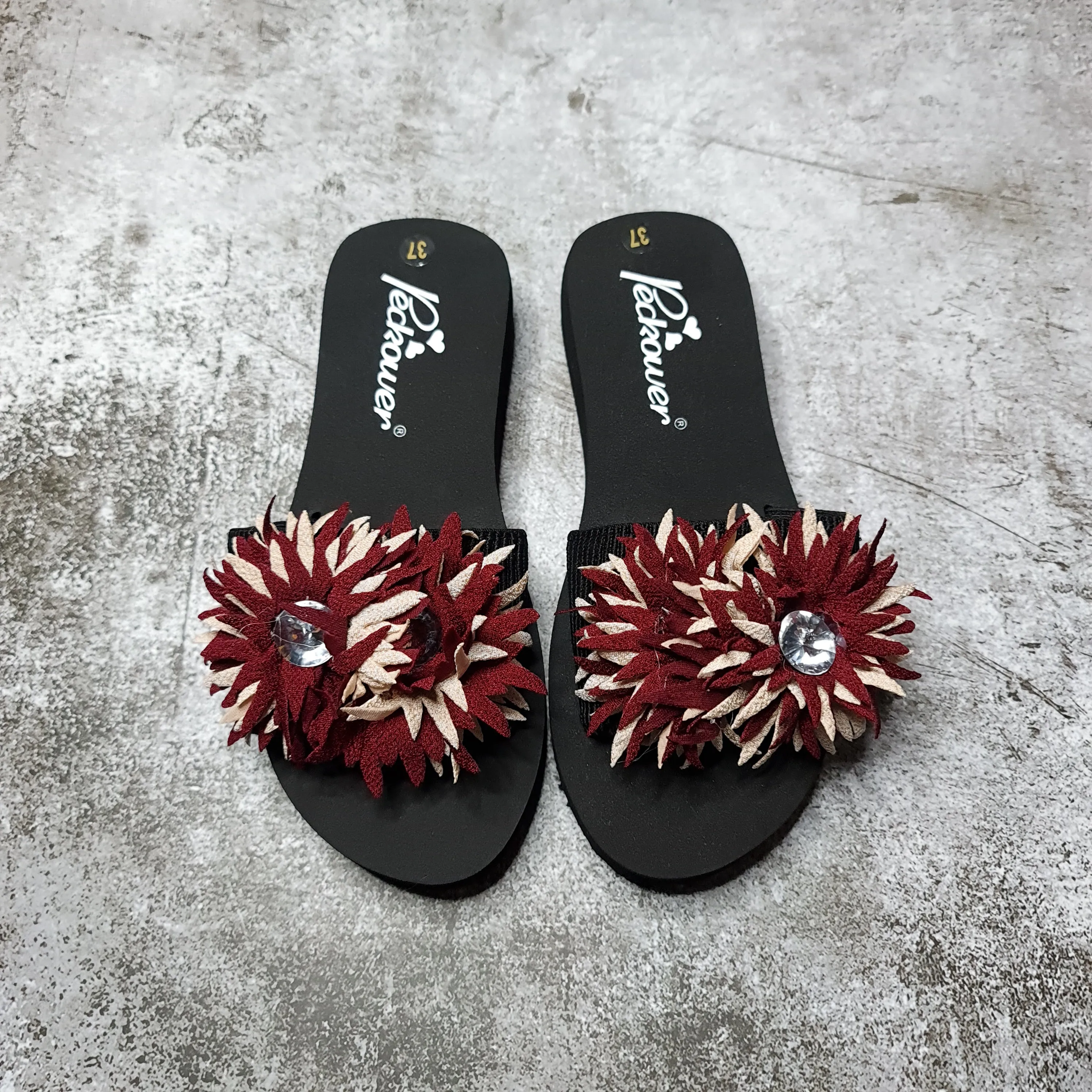 Floral Slippers in Wedge FHI-014