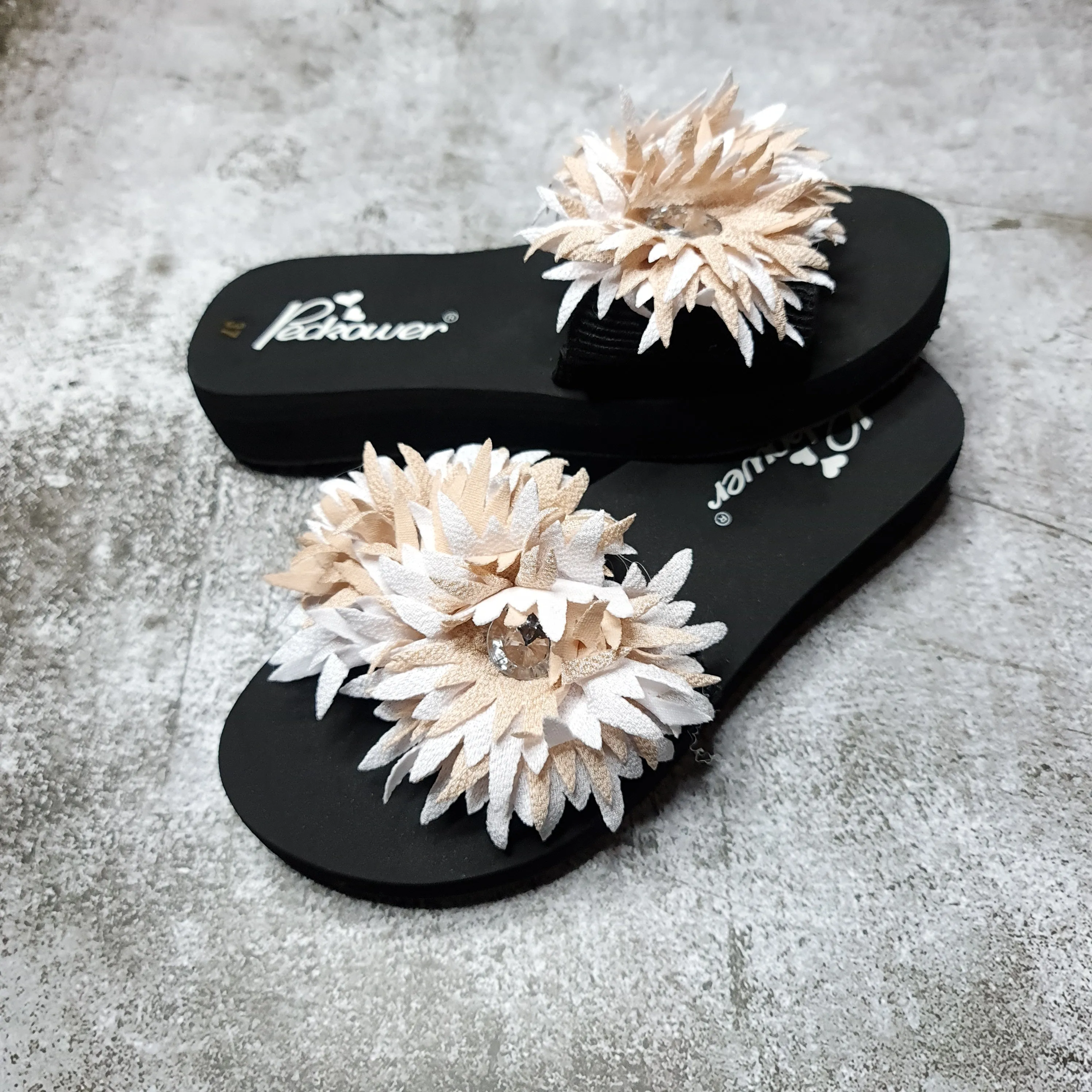 Floral Slippers in Wedge FHI-014