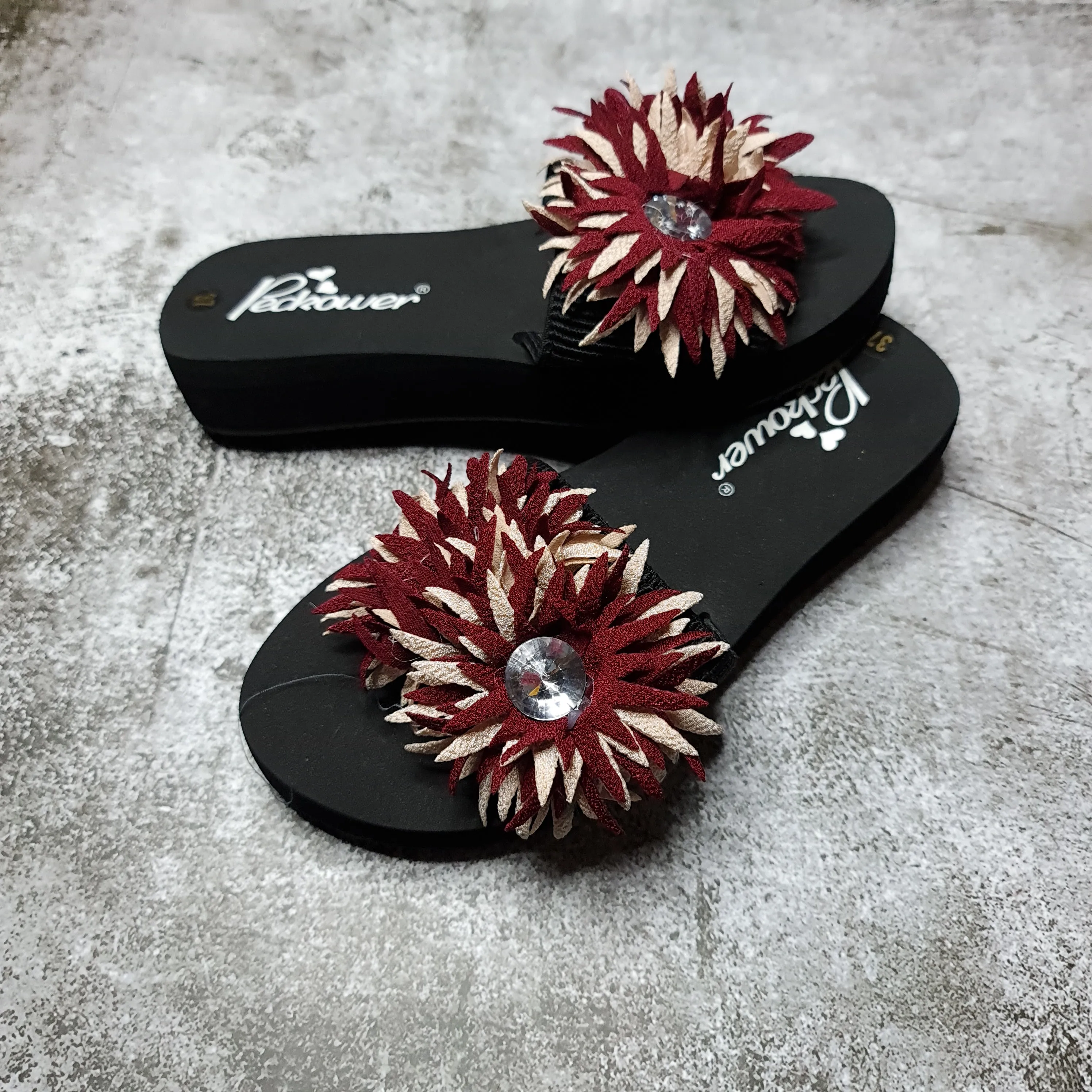 Floral Slippers in Wedge FHI-014