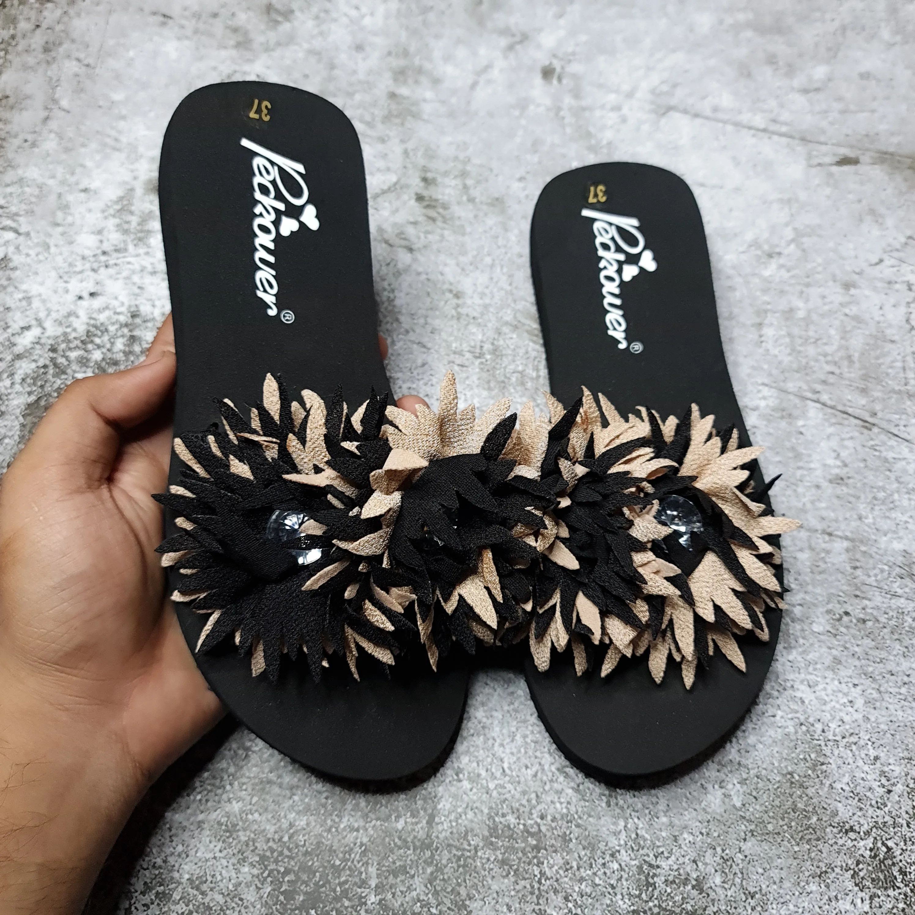 Floral Slippers in Wedge FHI-014