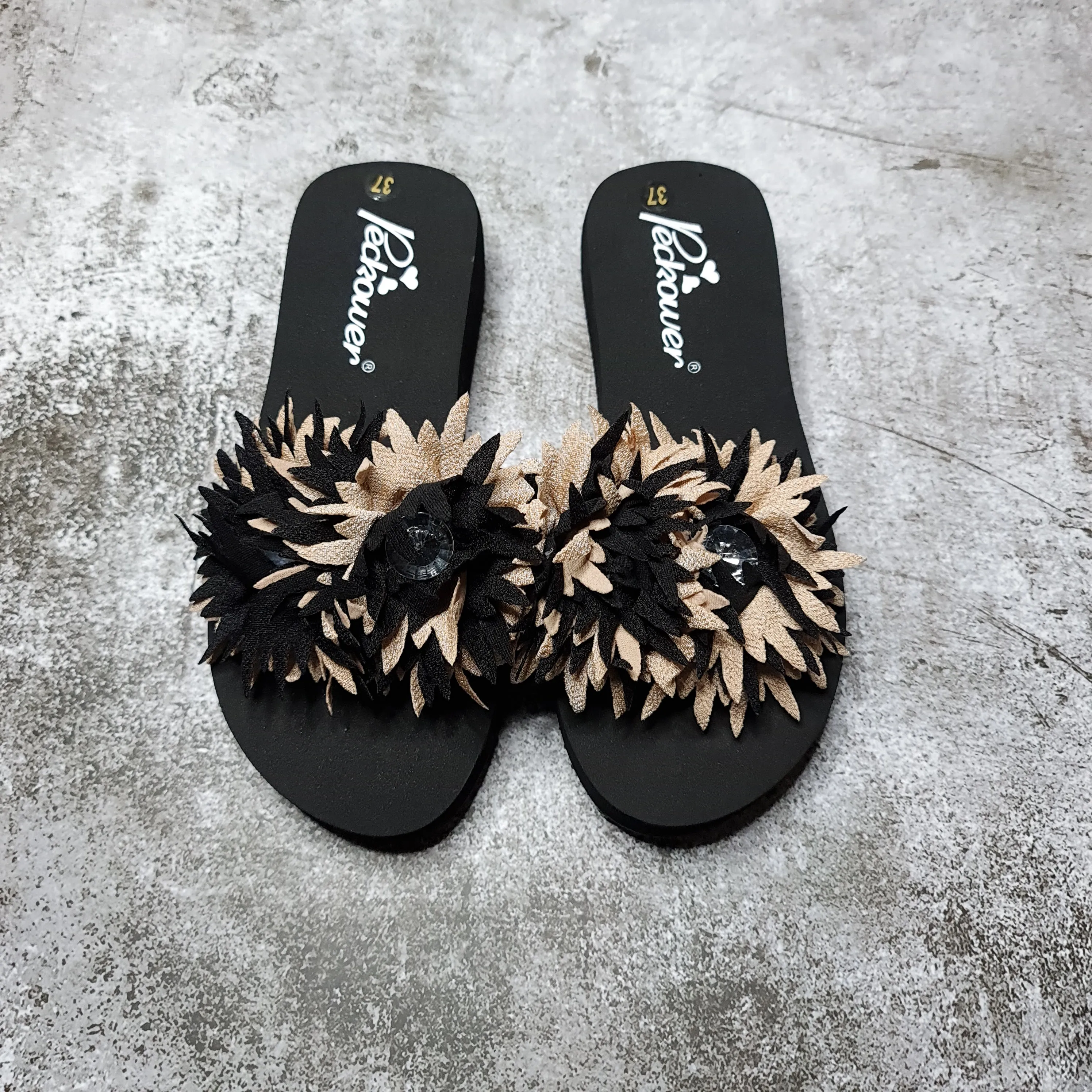 Floral Slippers in Wedge FHI-014