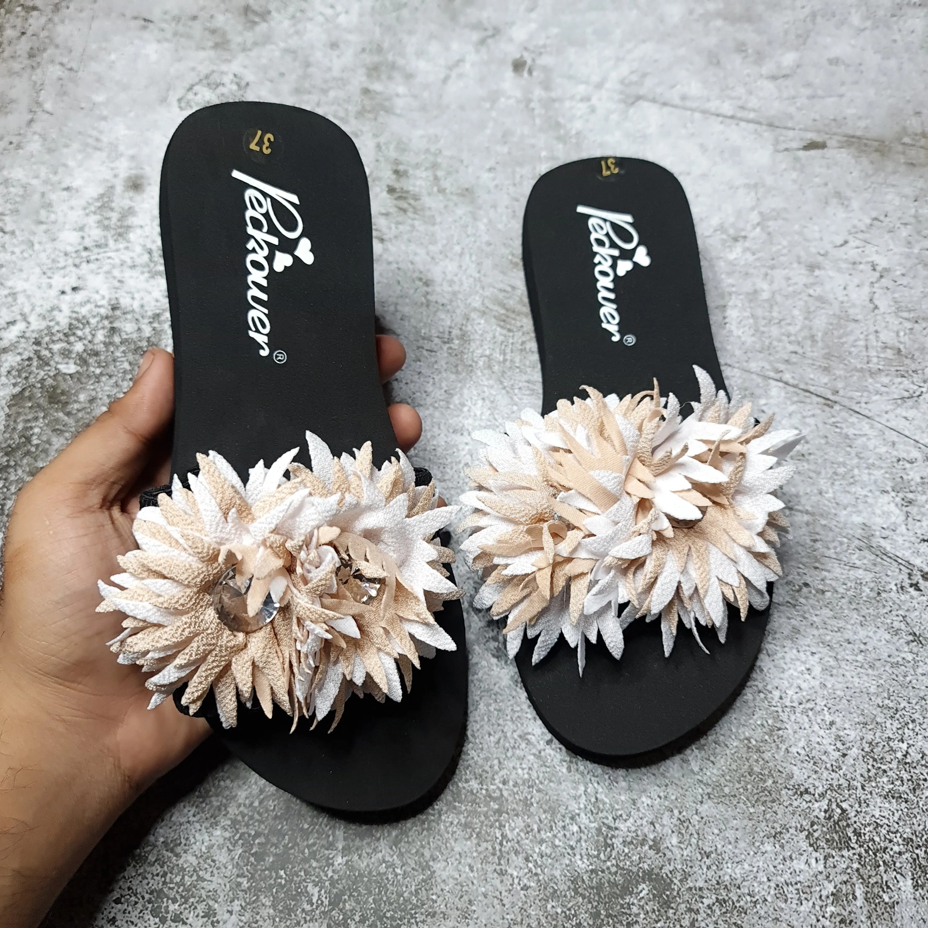 Floral Slippers in Wedge FHI-014