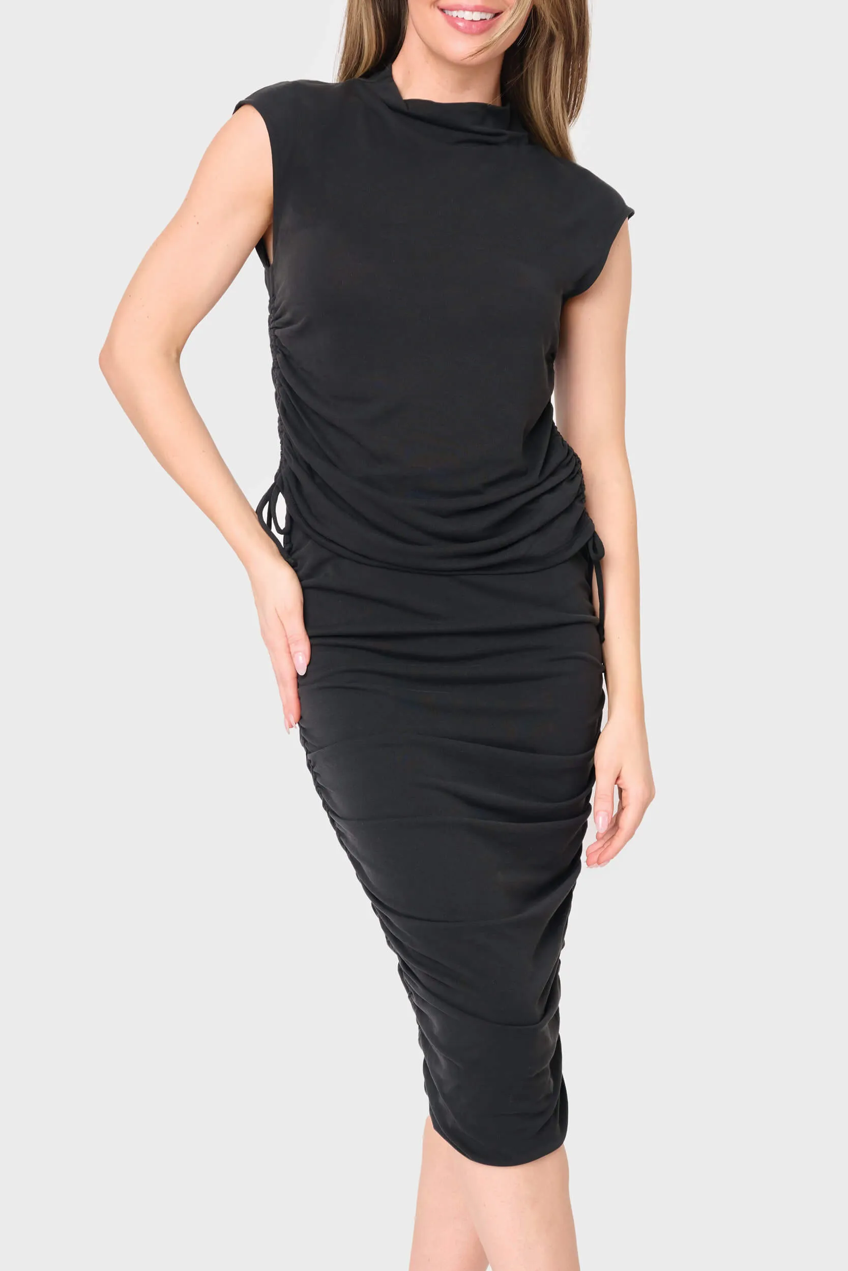 Funnel Neck Sleeveless Top