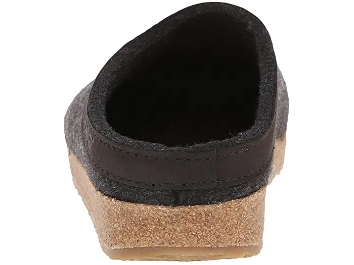 Haflinger GZL Leather Trim Charcoal