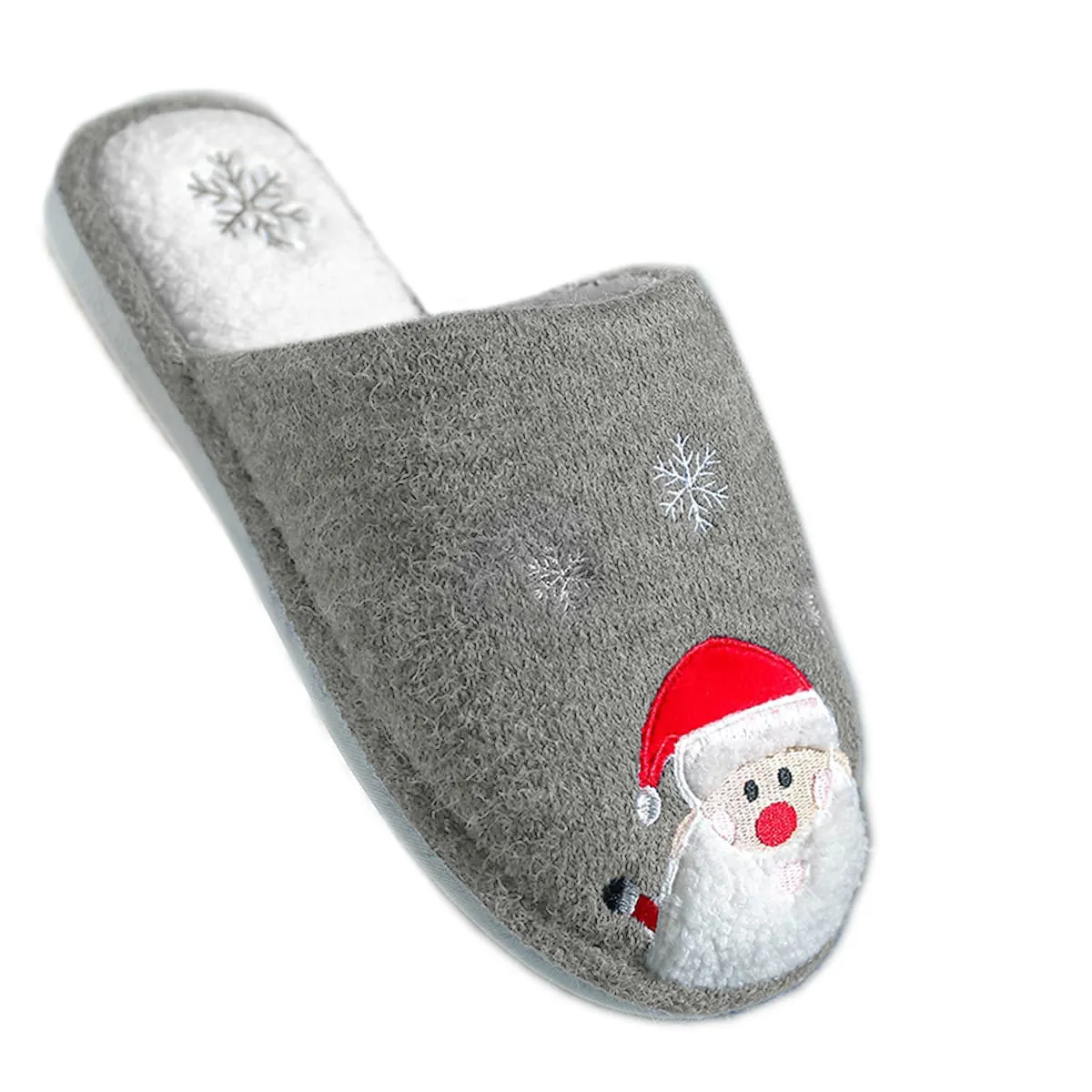 Haute Edition Women's Holiday Christmas Scuff Slide On Slippers