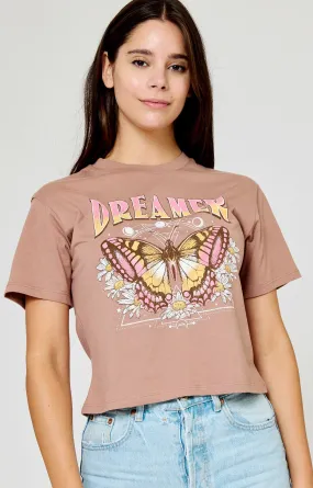 Jr Crop Top - Dreamer Butterfly