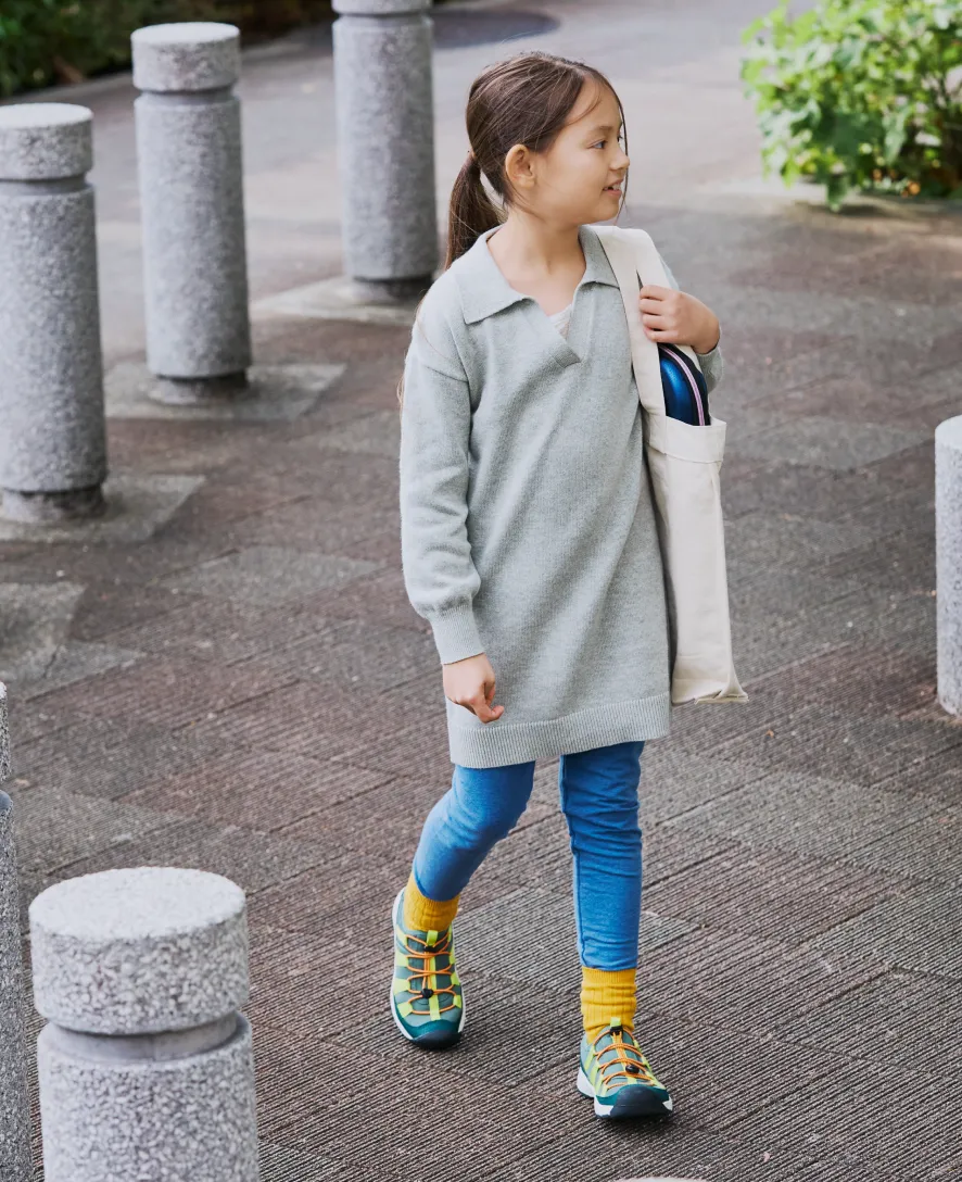 Little Kids' Motozoa Sneaker  |  Steel Grey/Evening Primrose