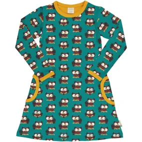 Maxomorra Pick & Mix Owl Long Sleeved Dress