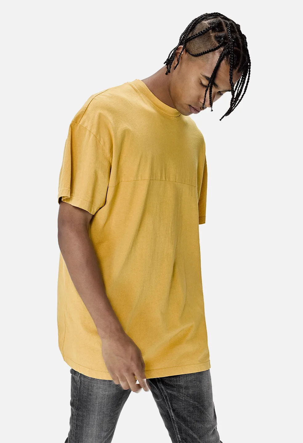 Mock Panel Tee / Mustard