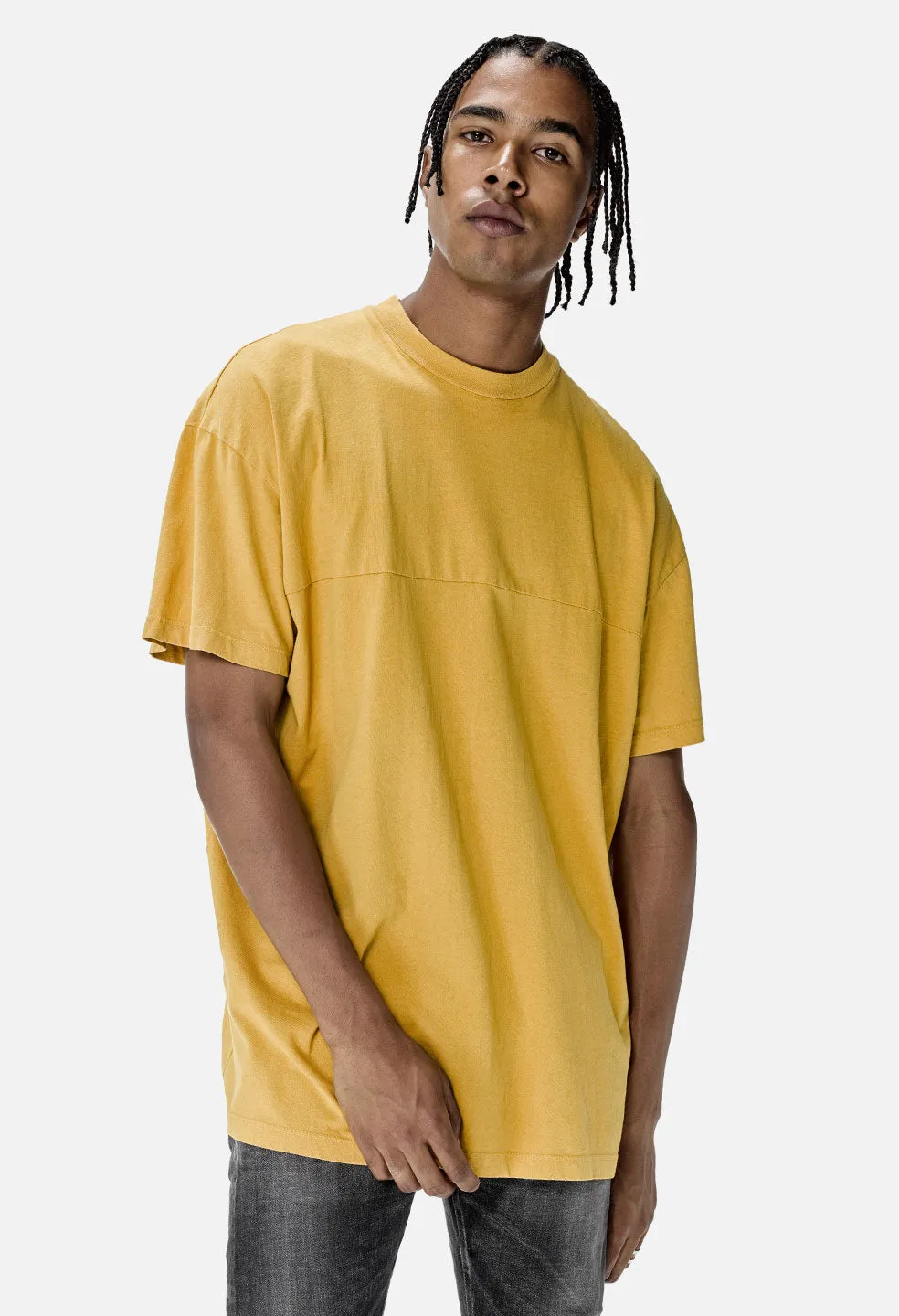 Mock Panel Tee / Mustard