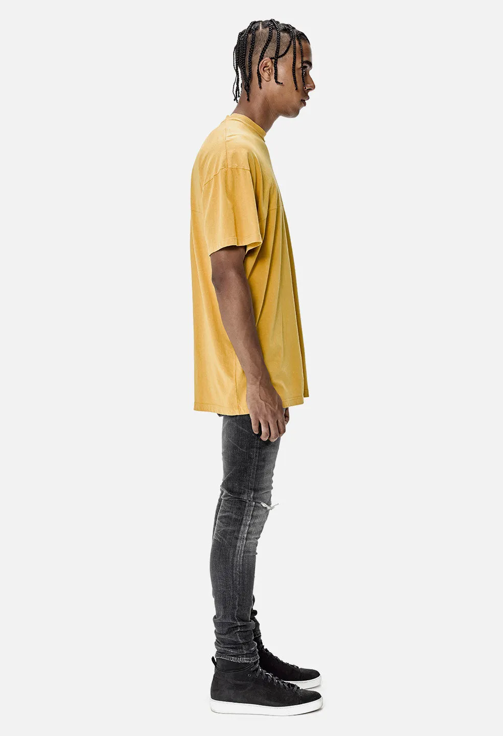 Mock Panel Tee / Mustard