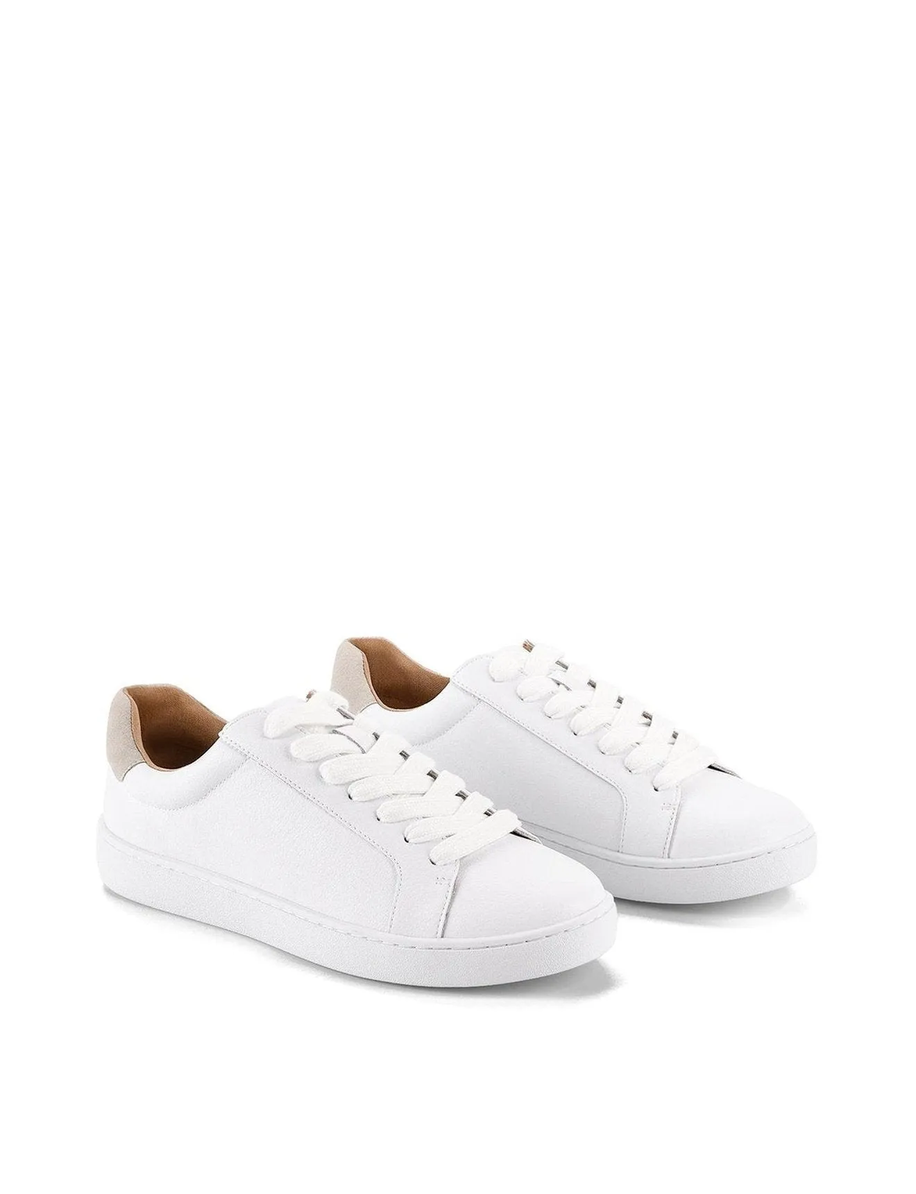 Monarch Leather Sneaker - White / Grey Leather