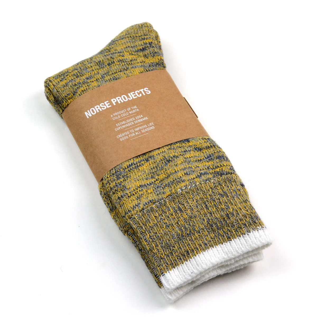 Norse Projects - Bjarki Blend Socks - Mustard Yellow