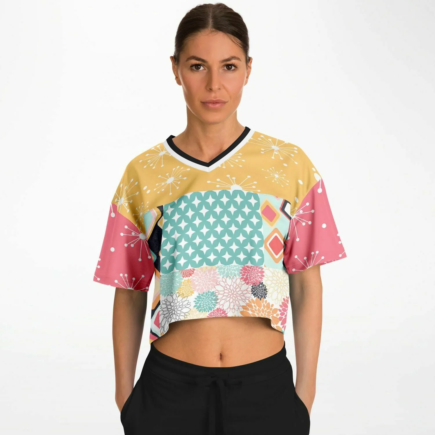 Old Miami Geo Patchwork Crop Jersey