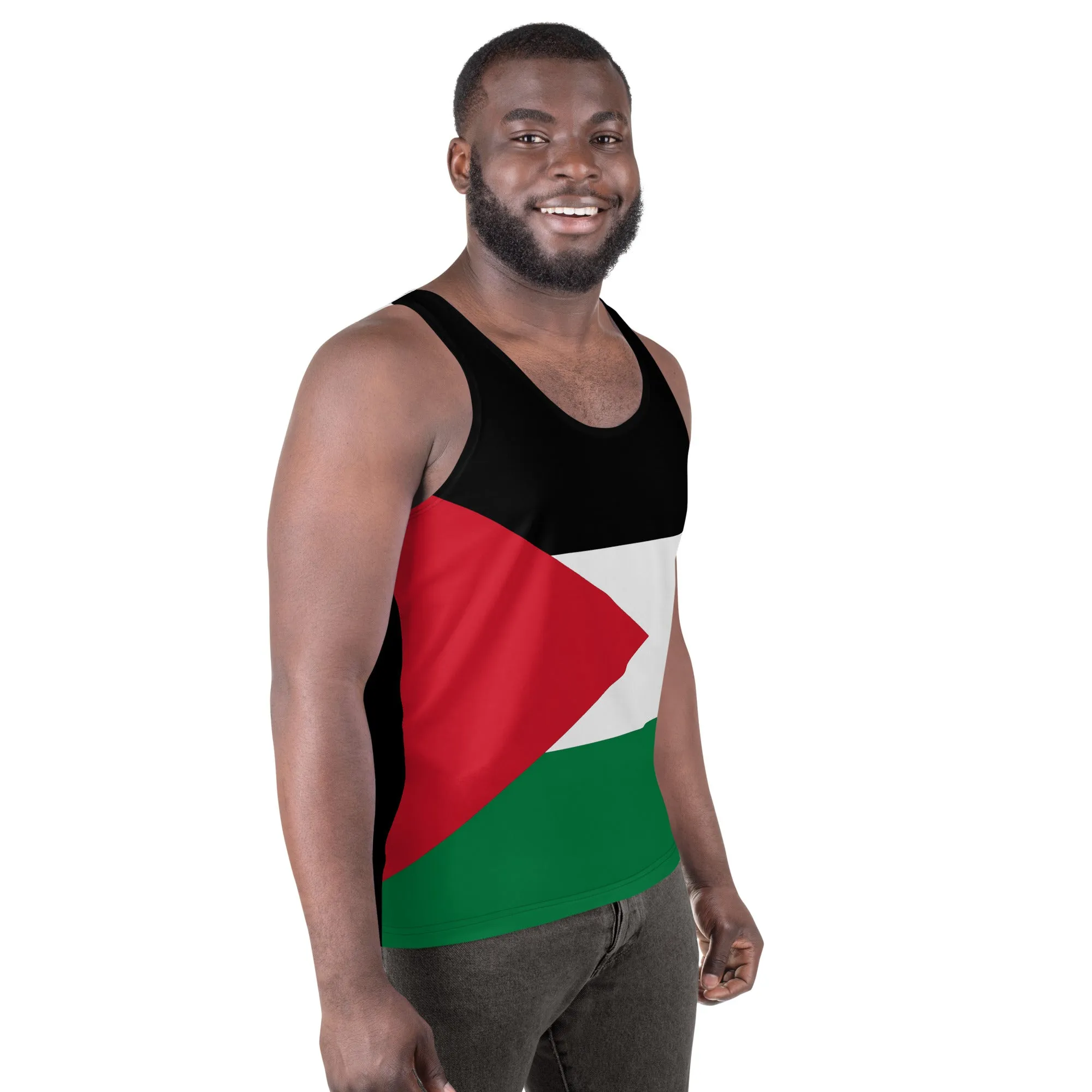 Palestine Tank Top For Men   Free Gift: Palestine Bracelet