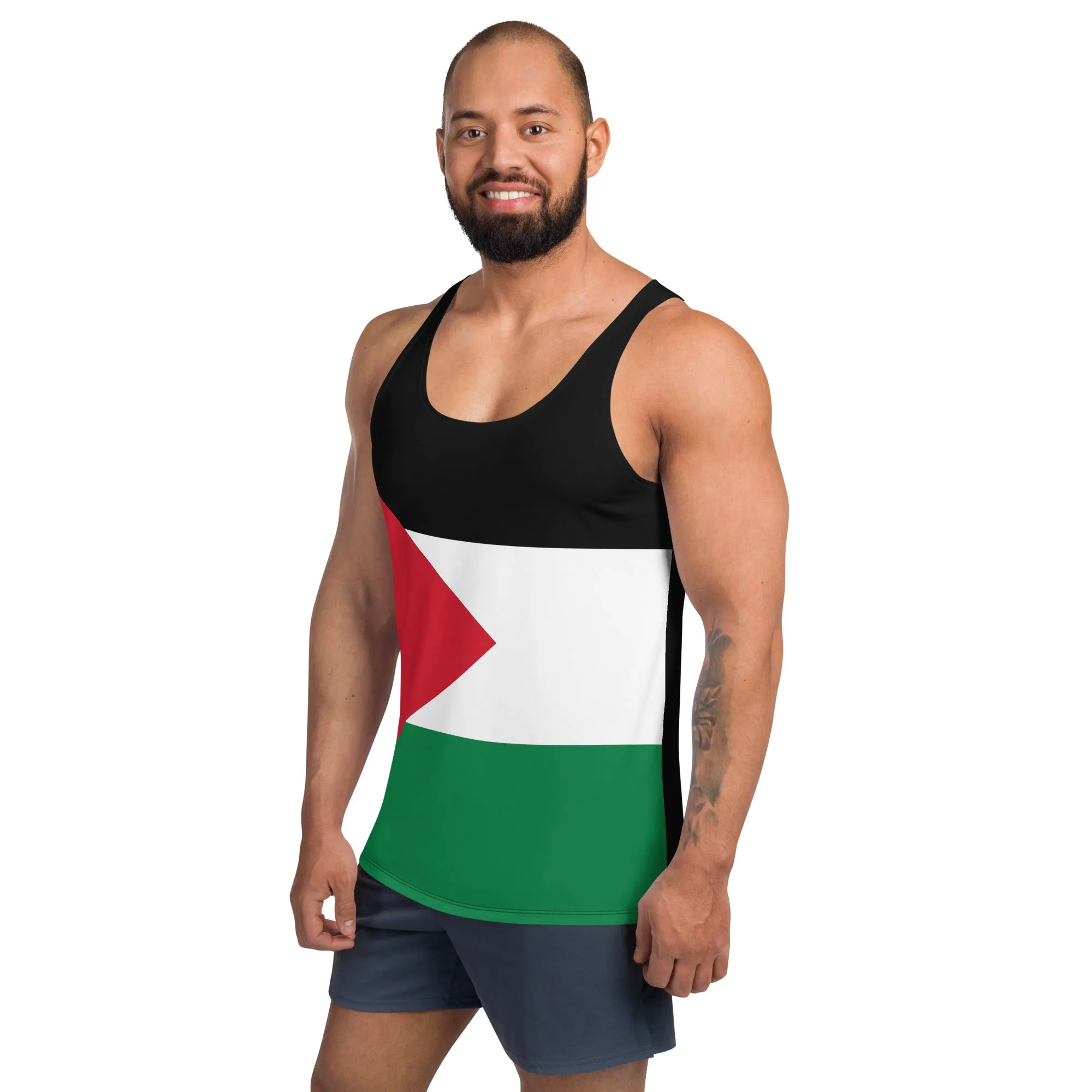 Palestine Tank Top For Men   Free Gift: Palestine Bracelet