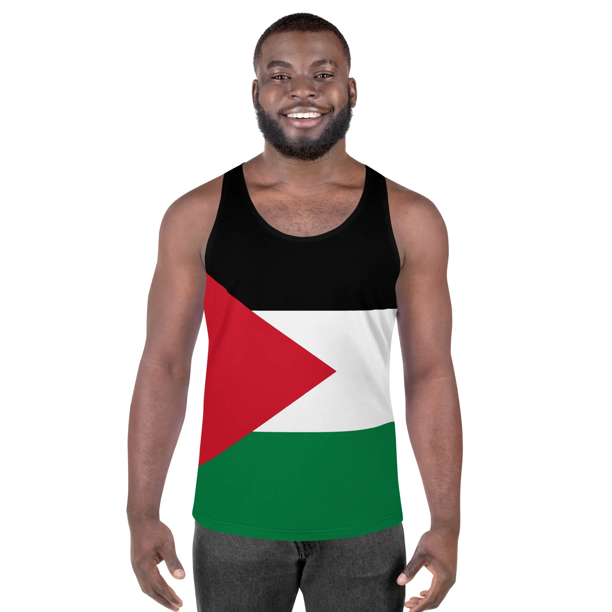 Palestine Tank Top For Men   Free Gift: Palestine Bracelet