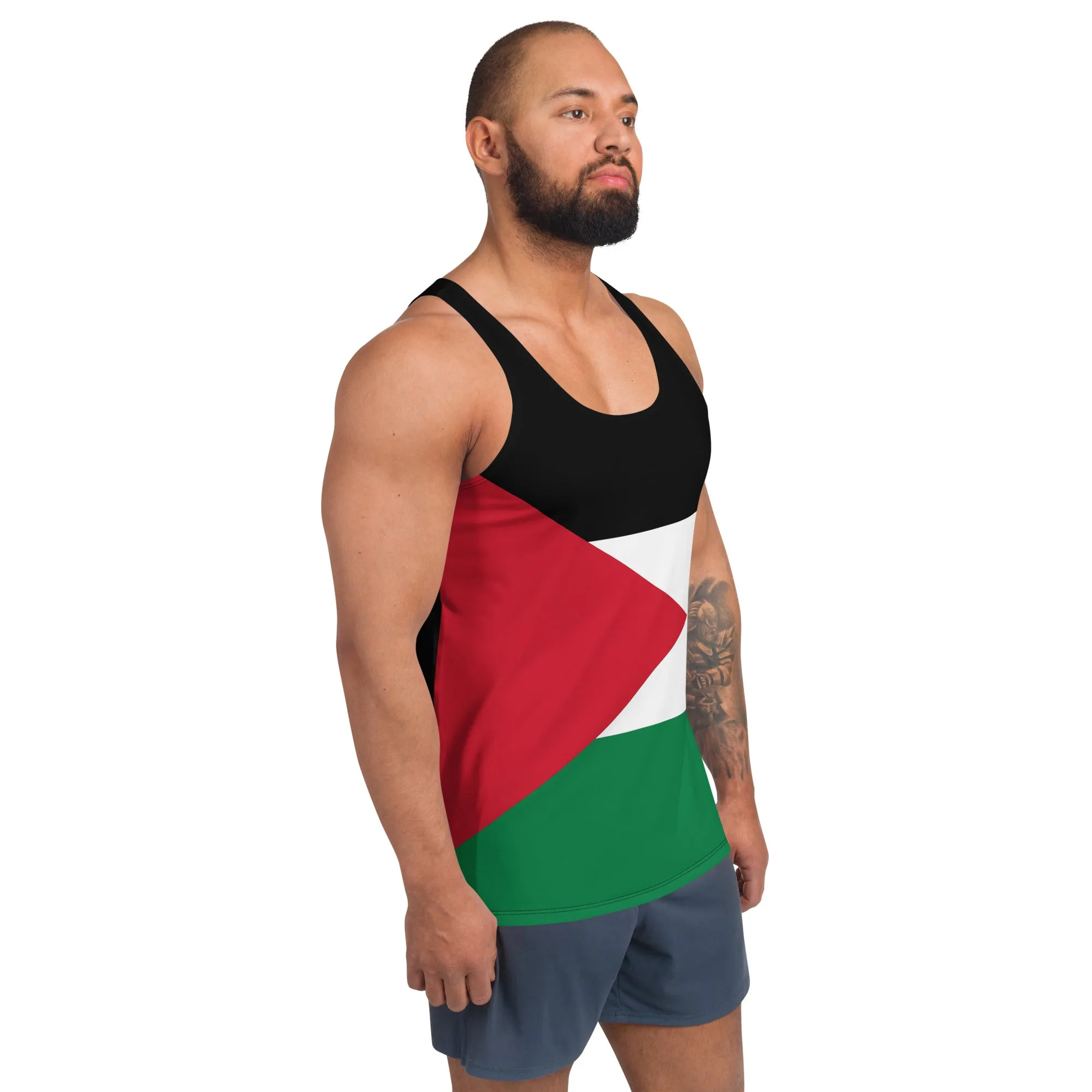 Palestine Tank Top For Men   Free Gift: Palestine Bracelet