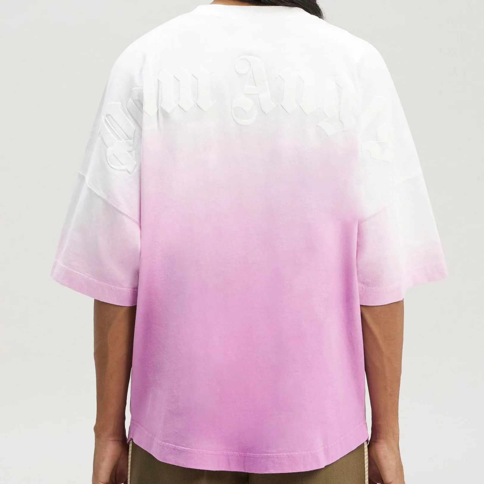 Palm Angels Gradient Classic Mock Neck Logo Tee