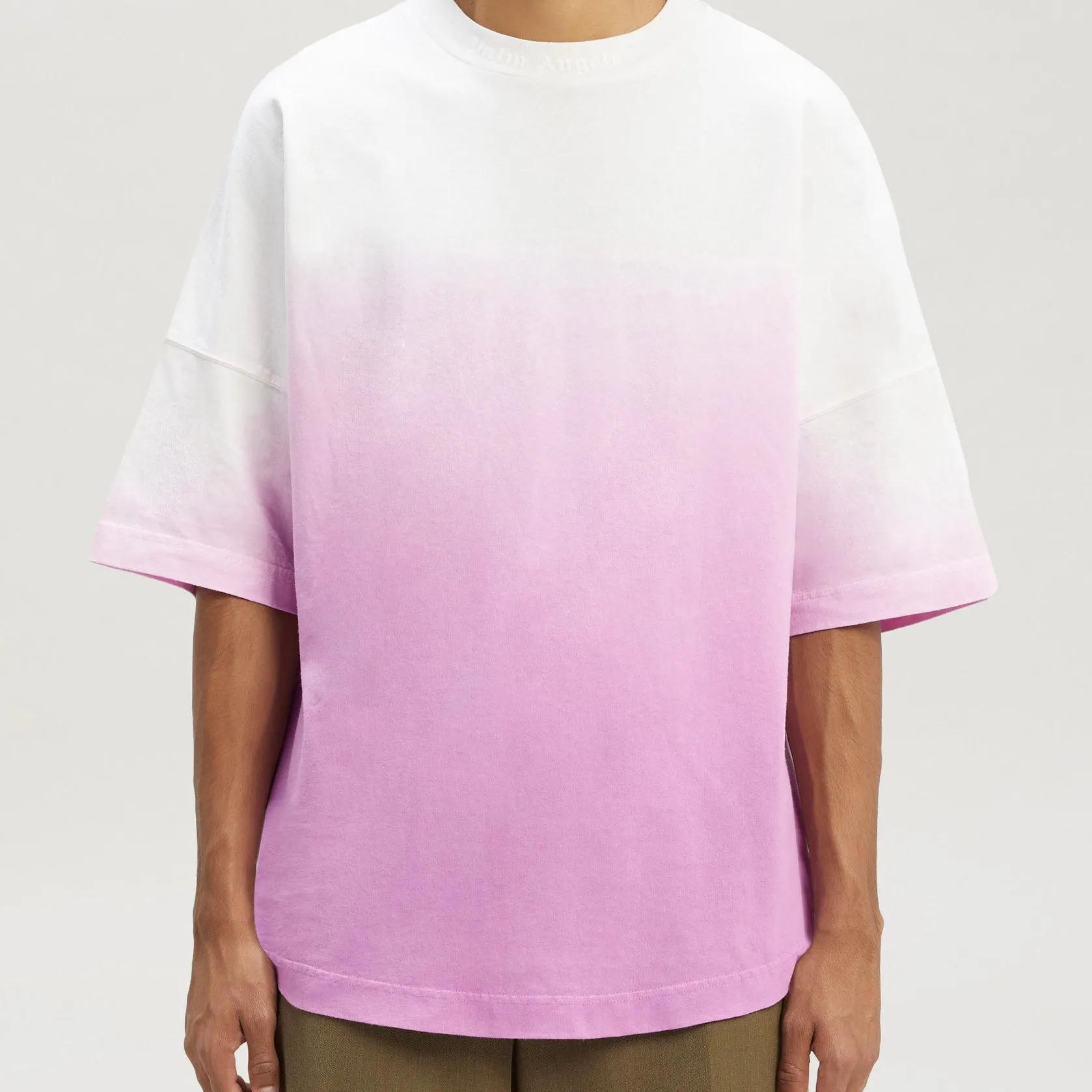 Palm Angels Gradient Classic Mock Neck Logo Tee