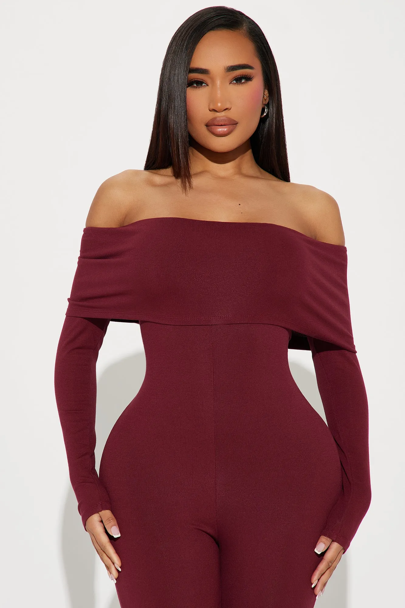 Perfectly Good At It Jumpsuit  - Burgundy