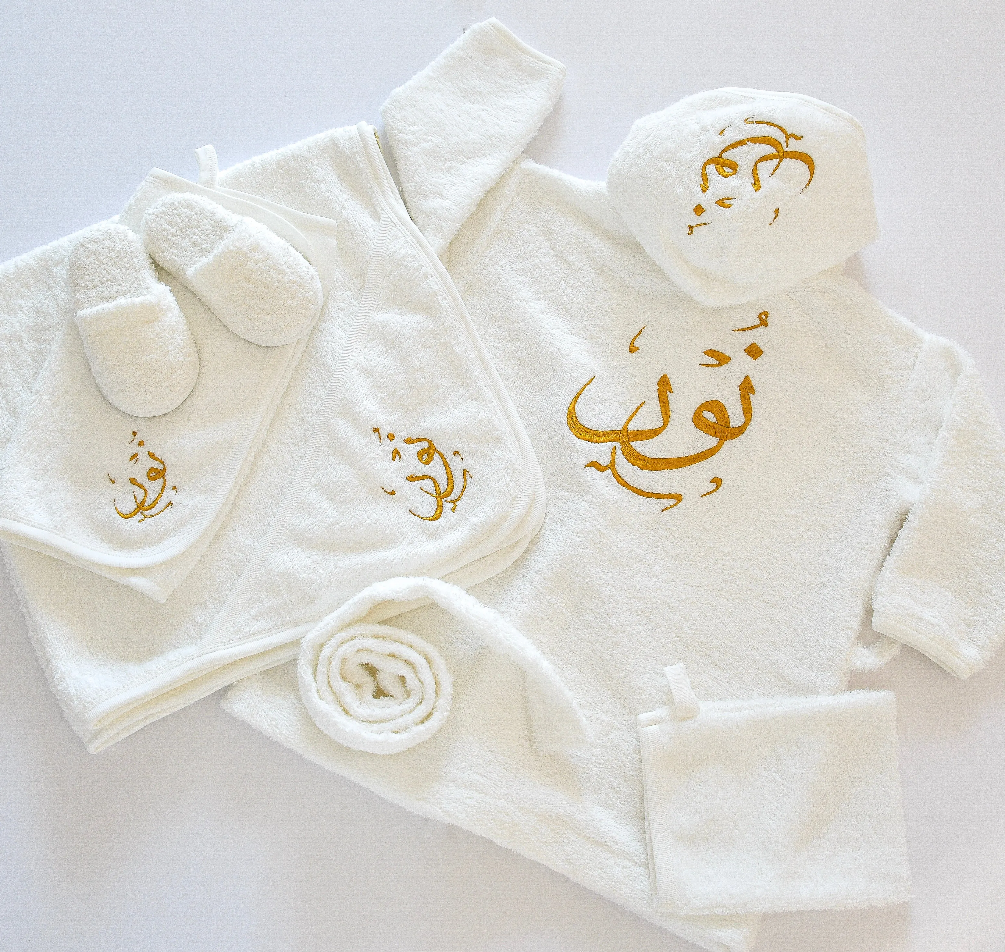 Personalised Baby Girl & Boy Bathrobe Set